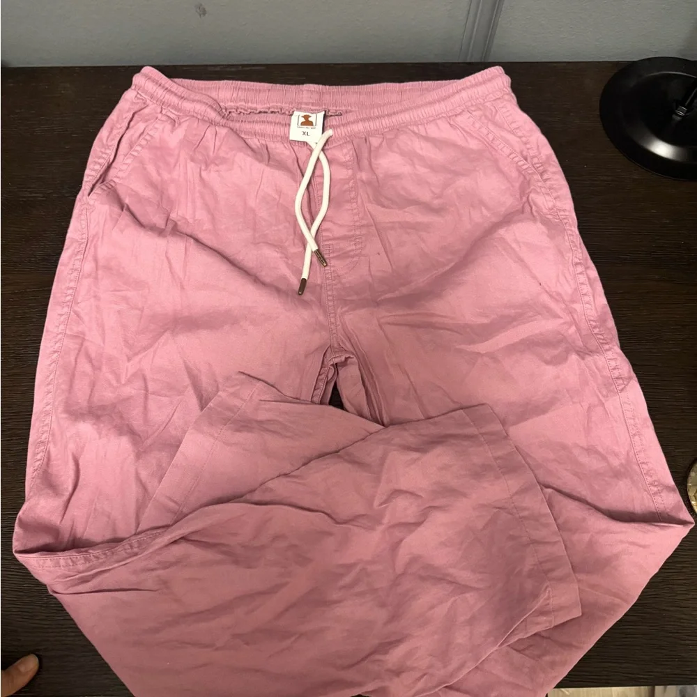 Pink Drawstring Men Pants - Picture 4 of 5